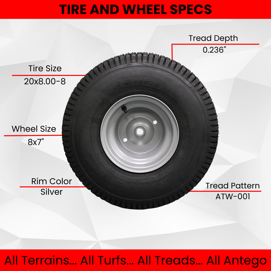 Tires with 8x7 Wheels Ply for Lawn Garden Mower Turf