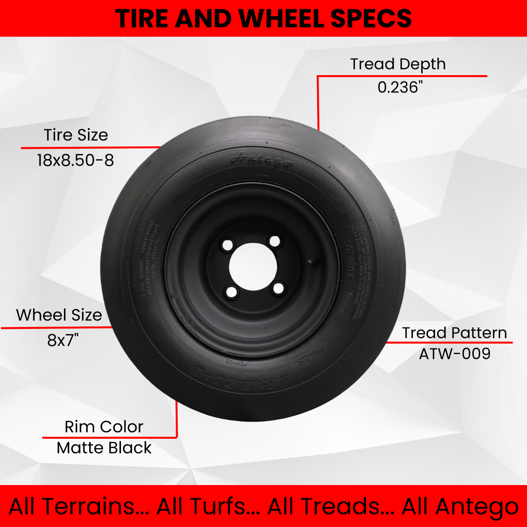 thumbnail image 2 of Antego 9x3.50-4 Flat Free Tire Assembly – Fits John Deere 38 48 54 (2-Pack) 2 of 2