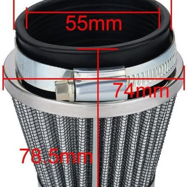 Hipa 2 Pack CB750 CB900 CB1000 GS700 54mm Air Filter Chrome Cone for Suzuki GS1000 GS750 GT550 GS700 GS850 Honda CB750 CB900 Kawasaki Kz1000 - 0