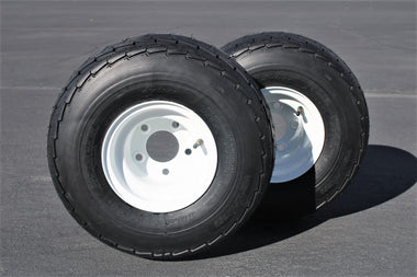 Antego 5-hole 8" x 7" White Trailer Wheel & Tire 215/60-8 (18.5x8.50-8) 6ply - 0