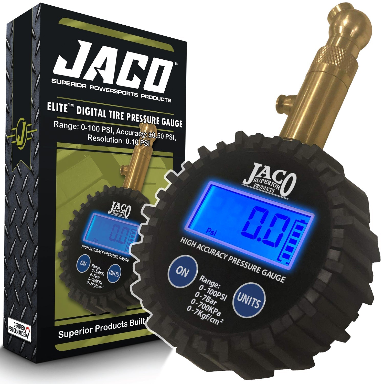 Raguso 0~200 PSI Inline Digital Pressure Gauge Tire Pressure Gauge With Tyre Valve Caps And Lcd Screen Digital Display Pressure Meter~p59310034
