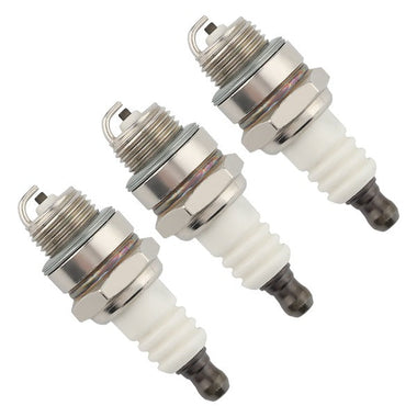Hipa 3pcs L7T Spark Plug for 33cc 43cc 47cc 49cc 2-Stroke Mini Pocket Bike ATV Quad Scooter Trimmer Blower Chainsaw Brushcutter Strimmer Lawn Mower - 0