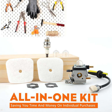 C1U-K54A 7222 Carburetor Kit for Mantis 7222E 7222M 7225 7230 7234 7240 7920 7924 2-Stroke Tiller Cultivator # C1U-K82 A021001090 A021001092 - 0