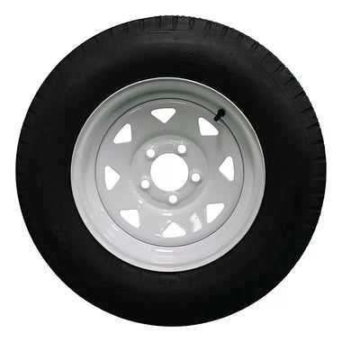 (Set of 4) Antego Tire and Wheel 205/75D14 Highway Terrain Trailer Tire & Wheel – 14.0-Inch Pre-Mounted Rim, 6-Ply-Ply Build, Perfect for Utility & Cargo Use | A140554020116206ST20575D14-B4