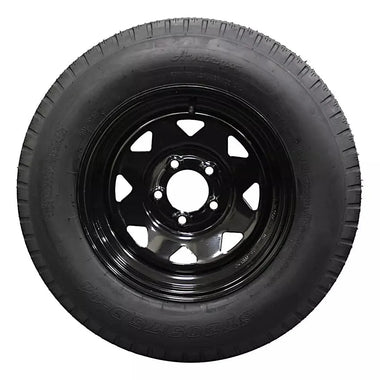 (Single Assembly) Antego Tire and Wheel  205/75D14 Highway Terrain – 14.0-Inch Rim, 6-Ply-Ply Strength, Load 100.0, Speed M – Heavy-Duty Trailer Tire | A140554020096206ST20575D14