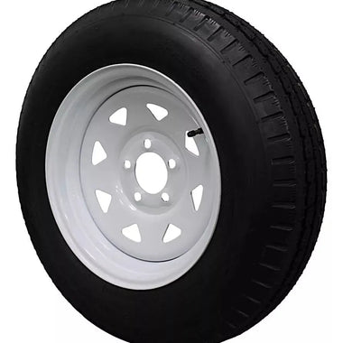 (Single Assembly) Antego Tire and Wheel 205/75D15 Trailer Tire – Reinforced 6-Ply-Ply Design, 15.0-Inch Rim – Built for Long-Distance Hauling & Stability | A15604500116206ST20575D15 - 0