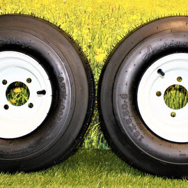 (Set of 2) 18x8.50-8 with 8x7 White Assembly for Golf Cart and Lawn Mower.