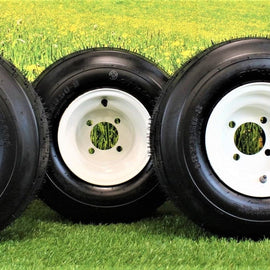 18x8.50-8 with 8x7 White Assembly for Golf Cart and Lawn Mower (Set of 4).