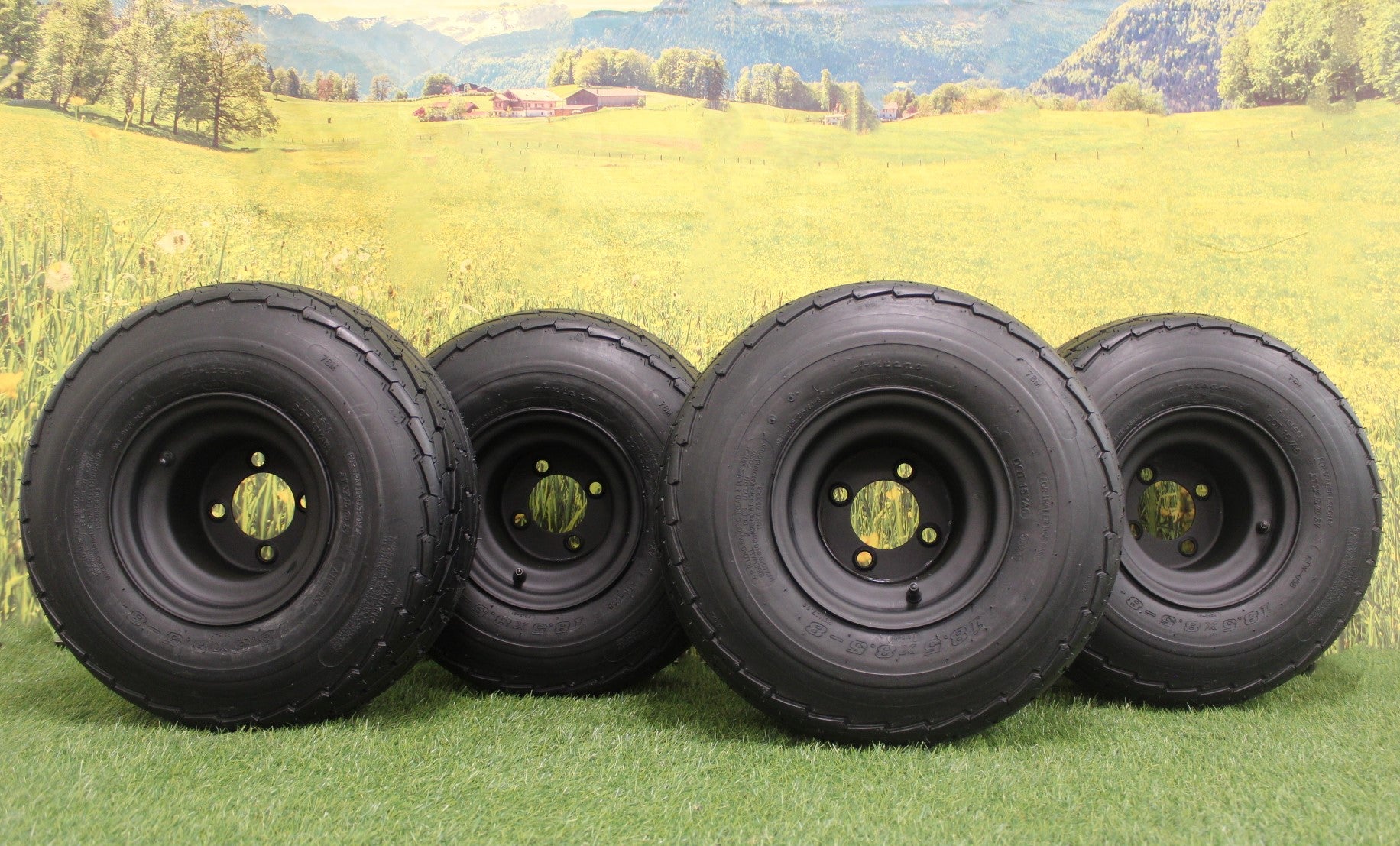 Upgrade Your Golf Cart with Antego's DOT Rated Matte Black Wheel and Tire Set antego-wheels