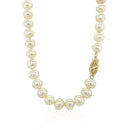 14k Yellow Gold Necklace with White Freshwater Cultured Pearls (6.0mm to 6.5mm)-3