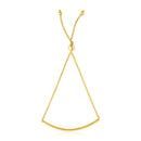 14k Yellow Gold Smooth Curved Bar Lariat Design Bracelet-1