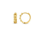 14k Yellow Gold Curb Huggie Hoop-1