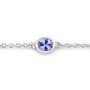 1.65 Carat Genuine Tanzanite .925 Sterling Silver Bracelet-2