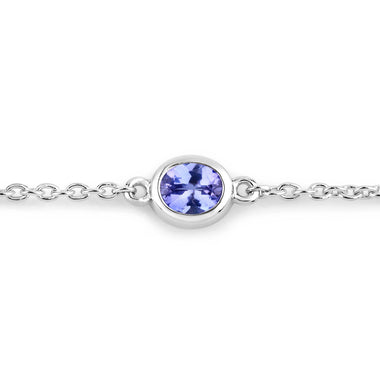 1.65 Carat Genuine Tanzanite .925 Sterling Silver Bracelet - 0