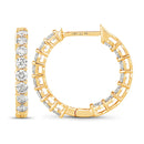 2.04 Carat Genuine Lab Grown Diamond 14K Yellow Gold Earrings-2