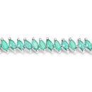 6.82 Carat Genuine Zambian Emerald .925 Sterling Silver Bracelet-3