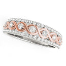 14k White And Rose Gold Infinity Diamond Band (3/8 cttw)-1