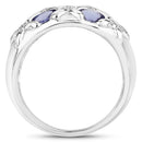 2.31 Carat Genuine Tanzanite .925 Sterling Silver Ring-2