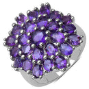 5.30 Carat Genuine Amethyst .925 Sterling Silver Ring-1