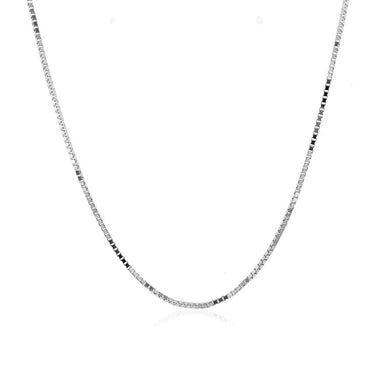 10k White Gold Classic Box Chain 1.0mm - 0