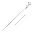 14k White Gold Diamond Cut Cable Link Chain 0.7mm-1