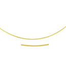 14k Yellow Gold Thin Motif Round Omega Necklace-1