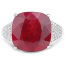 14.47 Carat Dyed Ruby and White Topaz .925 Sterling Silver Ring-4