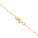 Solid 10K Yellow Gold 0.5mm Slim and Dainty Unisex 18" Rope Chain Necklace-11
