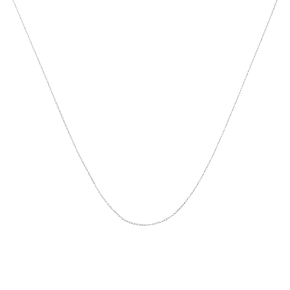 Solid 10K Yellow Gold 0.5mm Slim and Dainty Unisex 18" Rope Chain Necklace
