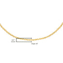 Solid 10K Yellow Gold 0.5mm Slim and Dainty Unisex 18" Rope Chain Necklace-13