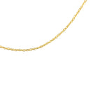 Solid 10K Yellow Gold 0.5mm Slim and Dainty Unisex 18" Rope Chain Necklace-12