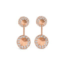 14K Rose Gold 1.00 Cttw Diamond Double Cone Jacket Stud Earring (G-H Color, SI1-SI2 Clarity)-2
