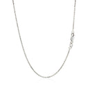 10k White Gold Cable Chain 1.1mm-3