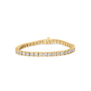 10K Yellow Gold 4.00 Cttw Channel Set Round Diamond Tennis 7" Bracelet (J-K Color, I1-I2 Clarity)-1