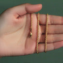 14k Yellow Gold 2.8mm Light Weight Wheat Chain-6