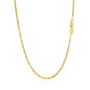 18k Yellow Gold Diamond Cut Cable Link Chain (1.90 mm)-3