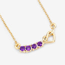 0.24 Carat Genuine Amethyst .925 Sterling Silver Necklace-4