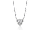 Diamond Heart Design Pendant in 14k White Gold-5