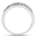 0.42 Carat Genuine White Diamond .925 Sterling Silver Ring-2