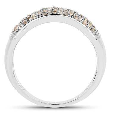 0.42 Carat Genuine White Diamond .925 Sterling Silver Ring - 0