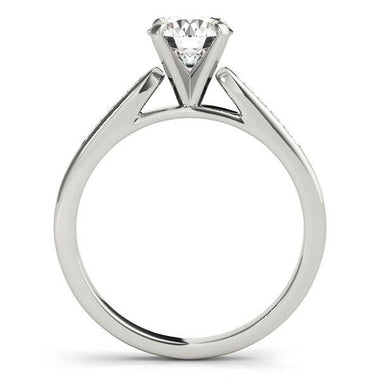 14k White Gold Single Row Diamond Engagement Ring (1 cttw) - 0