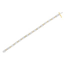 14K Two-Tone Gold Princess and Baguette-Cut Diamond Link Bracelet (3.00 cttw, H-I Color, SI1-SI2 Clarity)-5