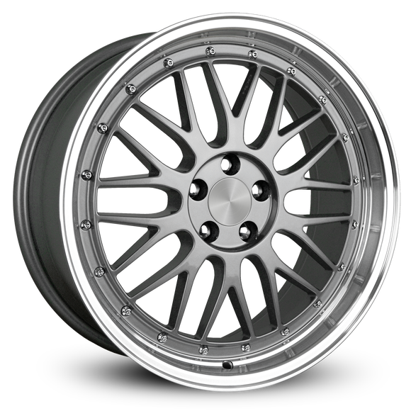 PRO TRAK | Gunmetal Polished Lip | 18x8.0 ( 5x100 )