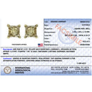 IGI Certified 14K Yellow Gold 1/4 Cttw Princess-Cut Diamond Solitaire Stud Earrings-4