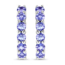 1.20 Carat Genuine Tanzanite .925 Sterling Silver Earrings-3