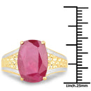 7.50 Carat Glass Filled Ruby .925 Sterling Silver Ring-3