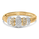 18K Gold 6.00 Cttw Diamond Graduating Dome Bangle Bracelet (G-H Color, VS2-SI1 Clarity)-1