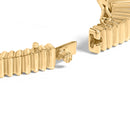 14K Yellow Gold 1 1/4 Cttw Diamond Ribbed Rounded Rectangle Bangle Bracelet (G-H Color, VS2-SI1 Clarity) - 7.75" Inches-2
