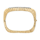 14K Yellow Gold 1 1/4 Cttw Diamond Ribbed Rounded Rectangle Bangle Bracelet (G-H Color, VS2-SI1 Clarity) - 7.75" Inches-3