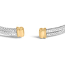 18K Yellow Gold Plated .925 Sterling Silver Diamond Accent Dragonfly Medallion Bangle Bracelet (I-J Color, SI1-SI2 Clarity) - 7.75 Inches-2